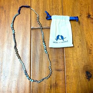 New! Chloe & Isabel blue silver beaded necklace